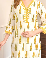 Sunlit bloom cotton suit sleeve and fabric texture close-up