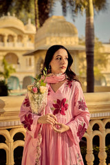 Cotton butti 3 piece kurta set for women sequence embroidery festive ethnic wear Jaipur