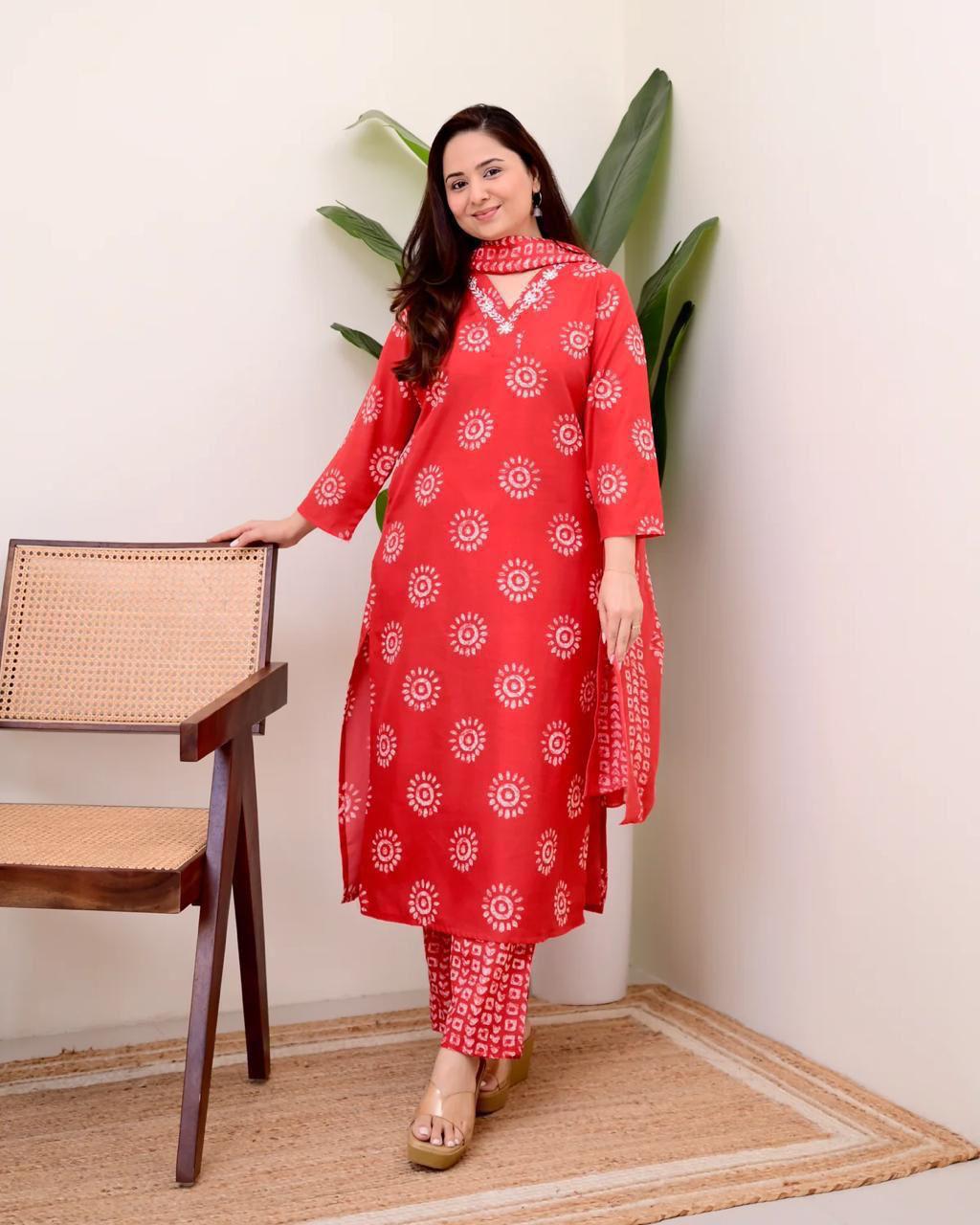 Floral printed kurta pant set women traditional ethnic buy online Resshaa Jaipur collection