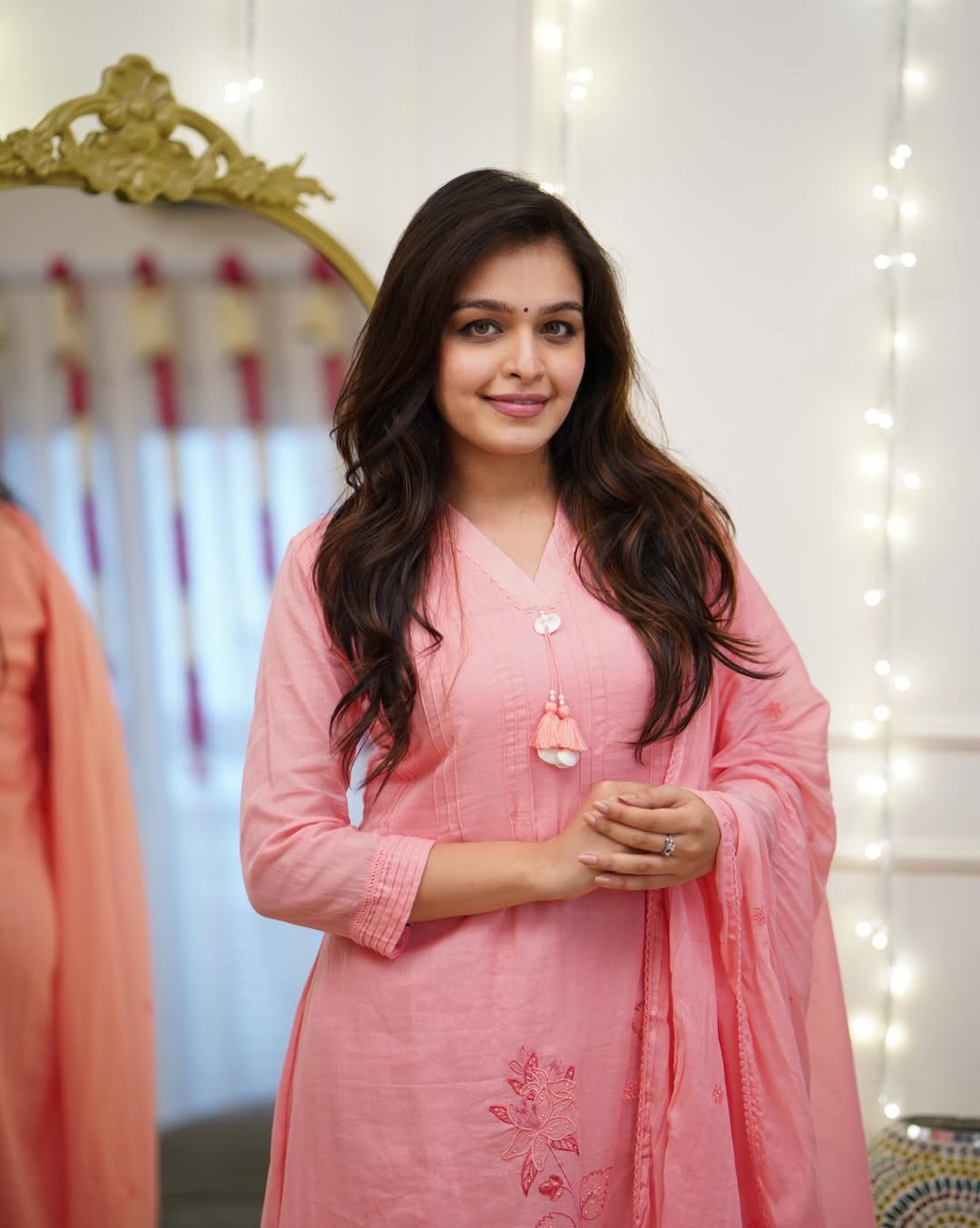 Cotton suit set for women with latkan and lace detailing buy online Resshaa
