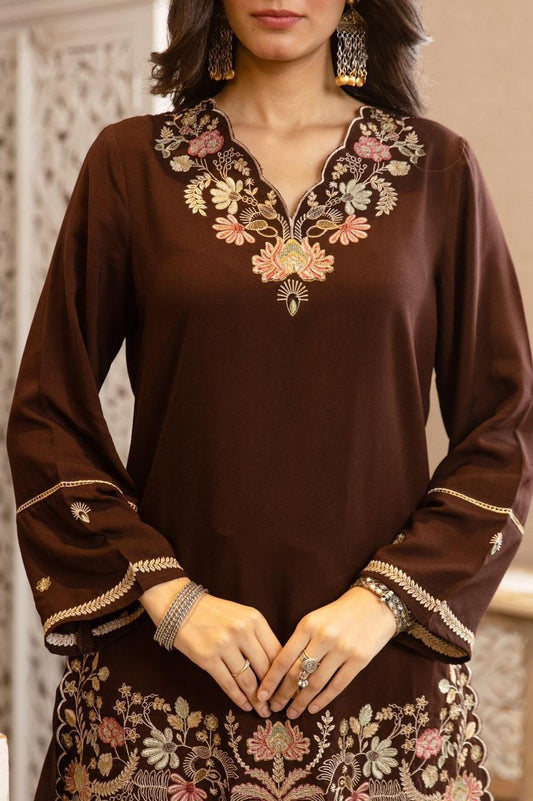 Heavy embroidery cotton coord set women casual ethnic daily wear India Resshaa online