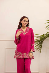 Women cotton embroidered 2 piece coord set daily wear casual ethnic Resshaa Jaipur online