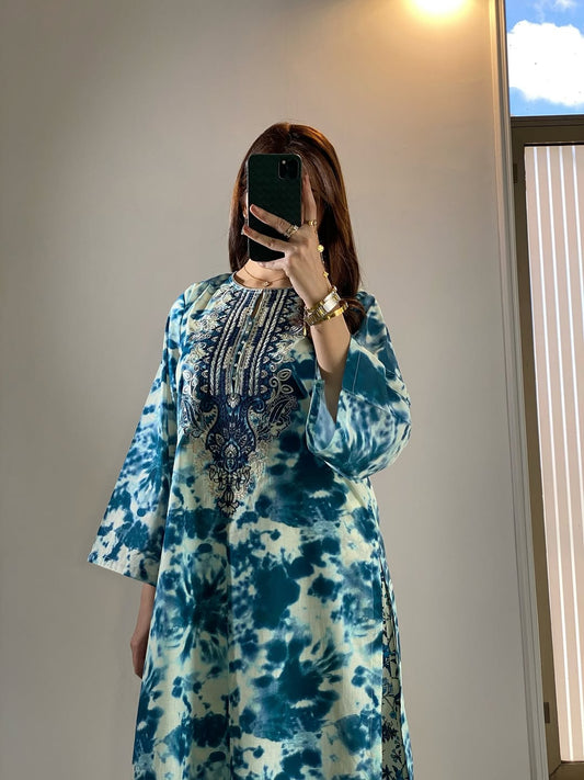 Premium Digital Print Kurta Pant Set